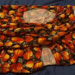 Pumpkin fleece long sleeve scrub jacket 3x